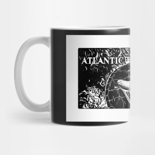 Black & White Sea Turtle and Atlantic Fossils Shark Tooth Mug